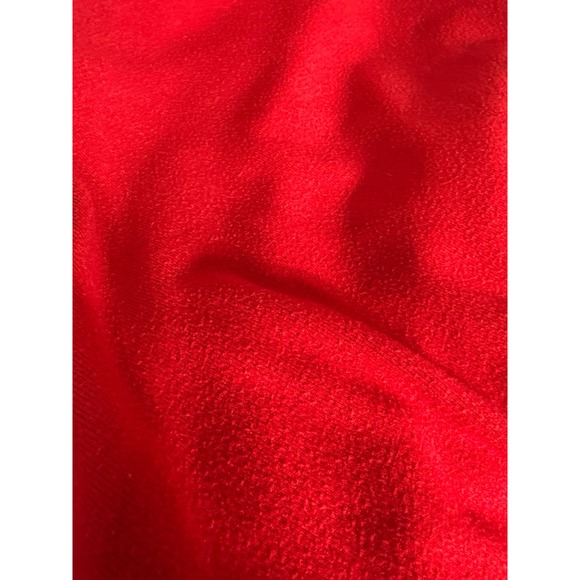 MNG Red Mock Neck Ribbed Knit Sweater Women Size M Casual Long Sleeve Cozy - Picture 5 of 5